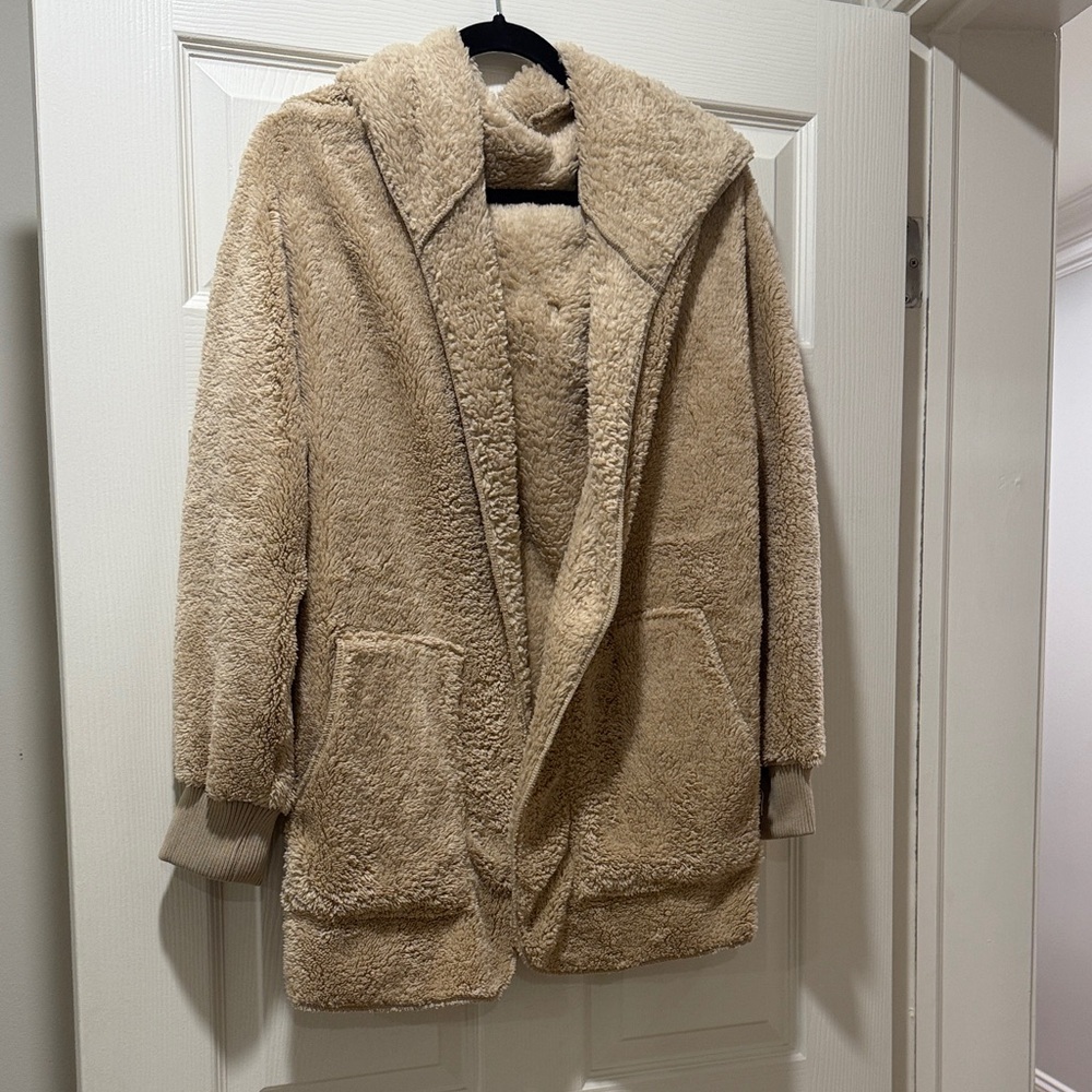Warm Beige Teddy Jacket
